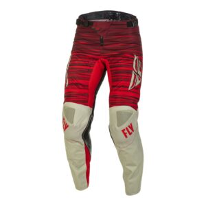 Fly Kinetic Wave Motocross Pants Light Grey/Red - Image 3