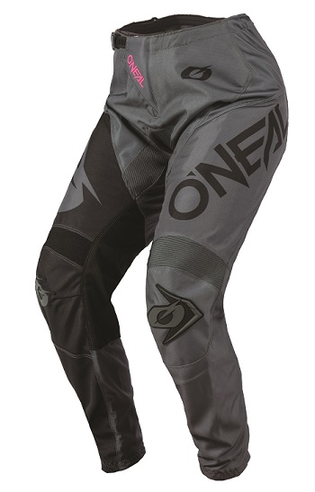 Oneal Element Racewear Ladies Grey/Pink Motocross Pants - Image 1