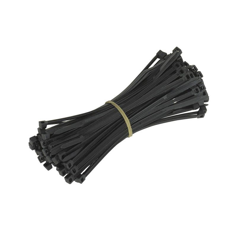 WHITES CABLE TIES 250 X 3.6 mm 100pcs/BAG BLK - Image 1