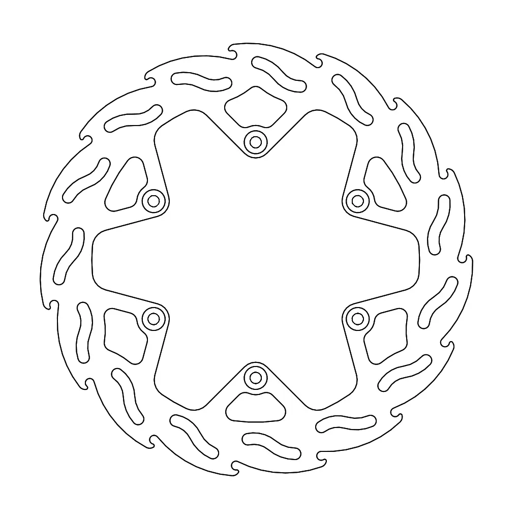 BRAKE DISC REAR MOTO MASTER FLAME YAMAHA YZ125 YZ250 YZ125X YZ250X YZ250FX WR250F WR450F 19-21