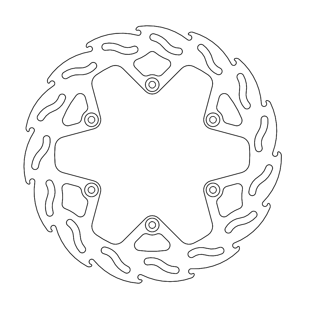 BRAKE DISC REAR MOTO MASTER FLAME YAMAHA YZ125 YZ250 YZ125X YZ250X YZ250FX WR250F WR450F 19-21 - Image 1