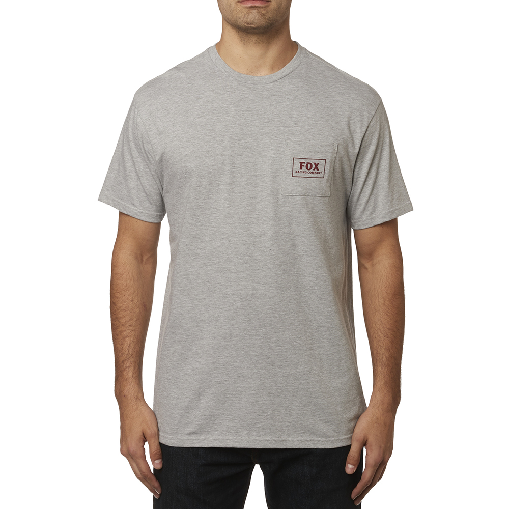 Tee Fox Heater Pocket Heather Grey - Image 1