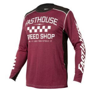 Fasthouse Alloy Roam Long Sleeve Jersey Heather Maroon - Image 1
