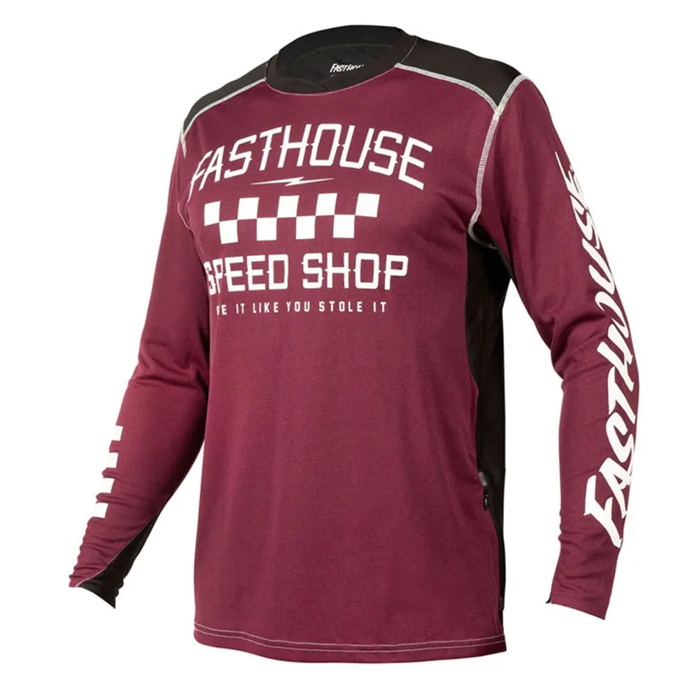 Fasthouse Alloy Roam Long Sleeve Jersey Heather Maroon