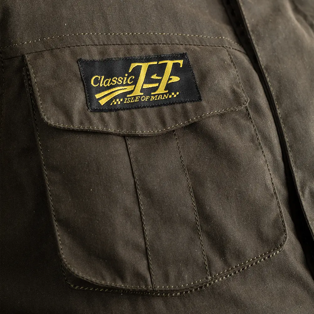 RST CLASSIC IOM TT WAX 3/4 III TEXTILE JACKET [GREEN] 44 L