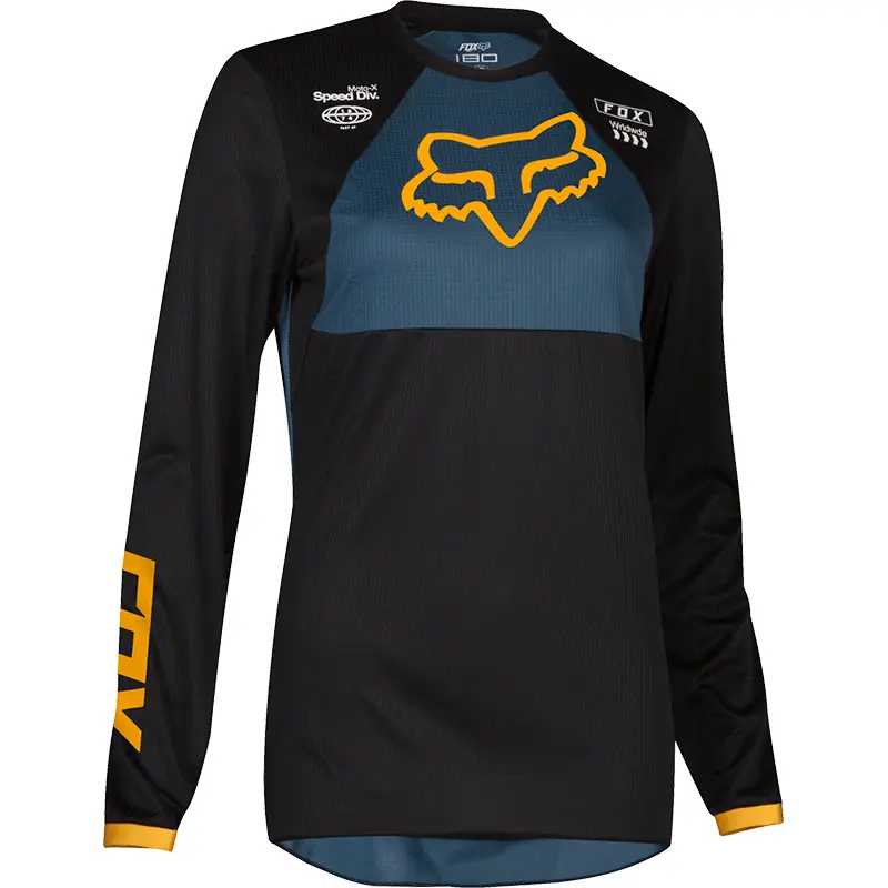 Motocross Jersey Fox 180 Mata Youth Girls Black/Navy