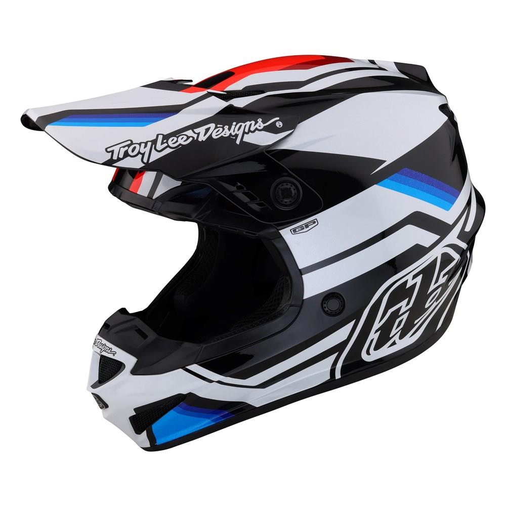 Troy Lee Designs GP Apex Motocross Helmet White/Blue - Image 1