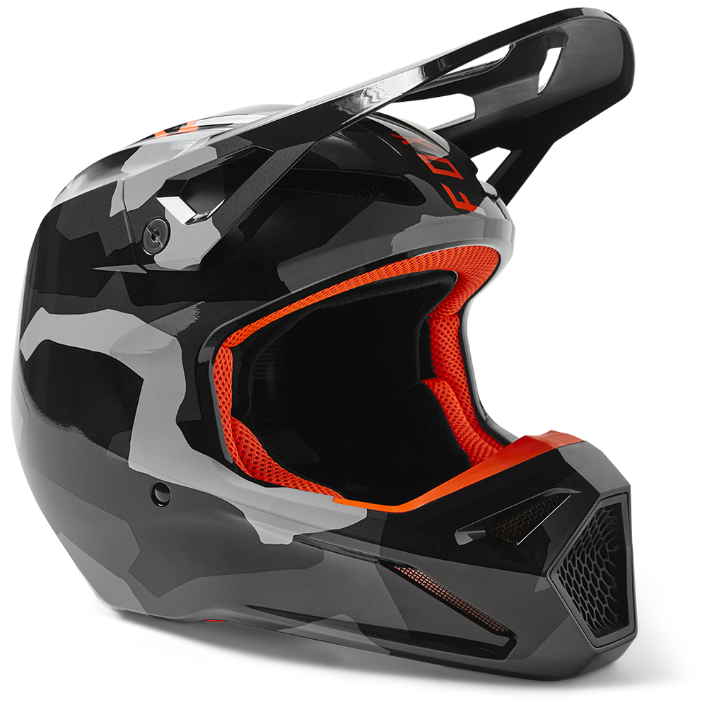 Fox V1 BNKR MIPS ECE Motocross Helmet Grey Camo - Image 1