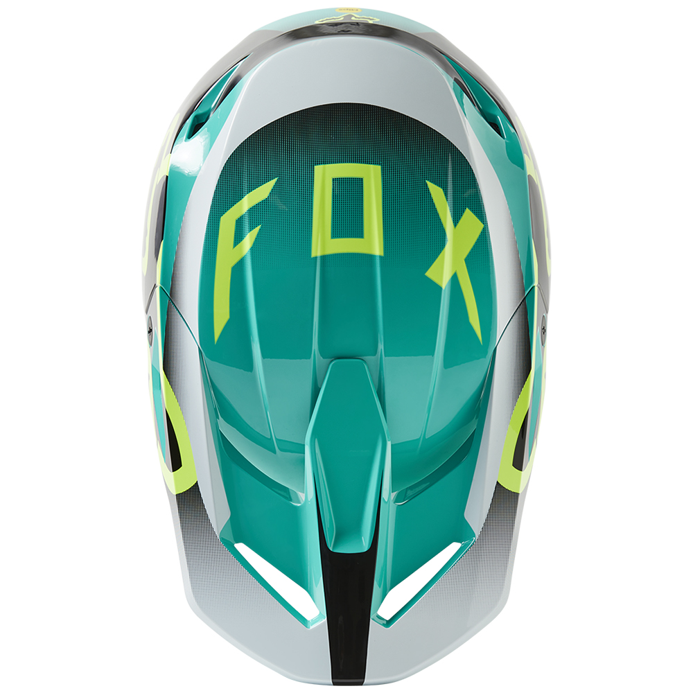 Fox V1 Leed MIPS ECE Motocross Helmet Youth Teal - Image 4