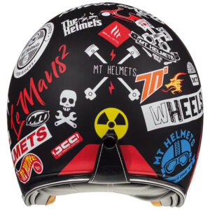 MT LE Mans 2 SV Anarchy Open Face Helmet Matte Black - Image 3