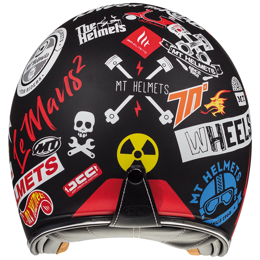 MT LE Mans 2 SV Anarchy Open Face Helmet Matte Black - Image 3