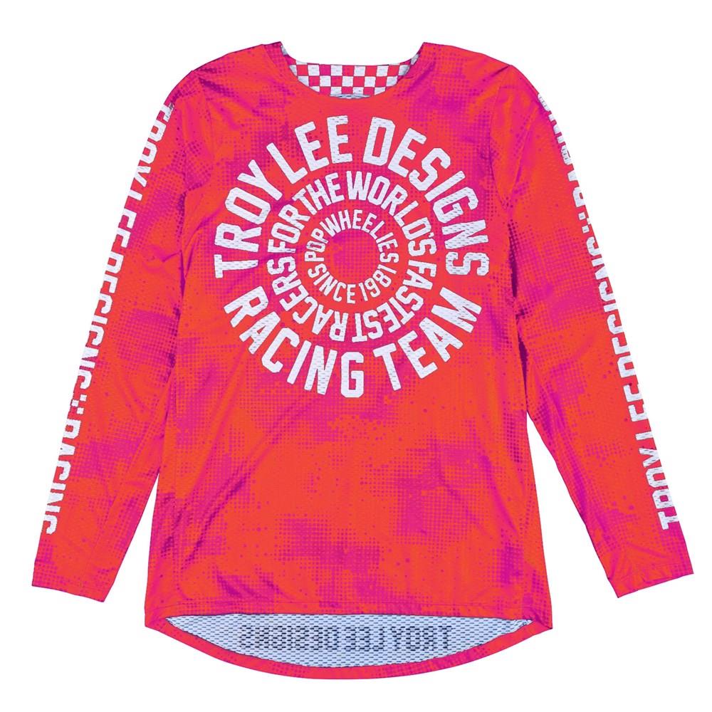 Troy Lee Designs GP Pro Air Motocross Jersey Carsbad 97 Youth Orange/Pink - Image 1