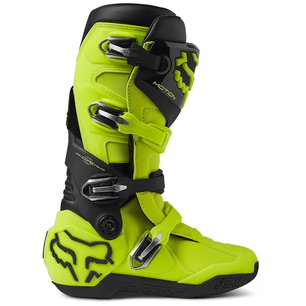 Fox Motion Motocross Boots Flo Yellow