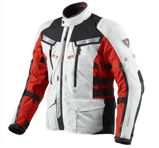 Road Jacket Rev-It Sand 2 Silver/Red - Image 1