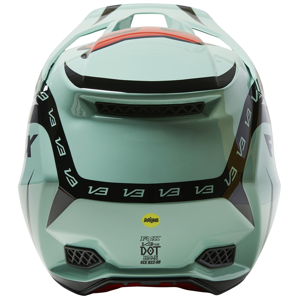 Fox V3 RS Dvide ECR Motoctoss Helmet Jade - Image 4