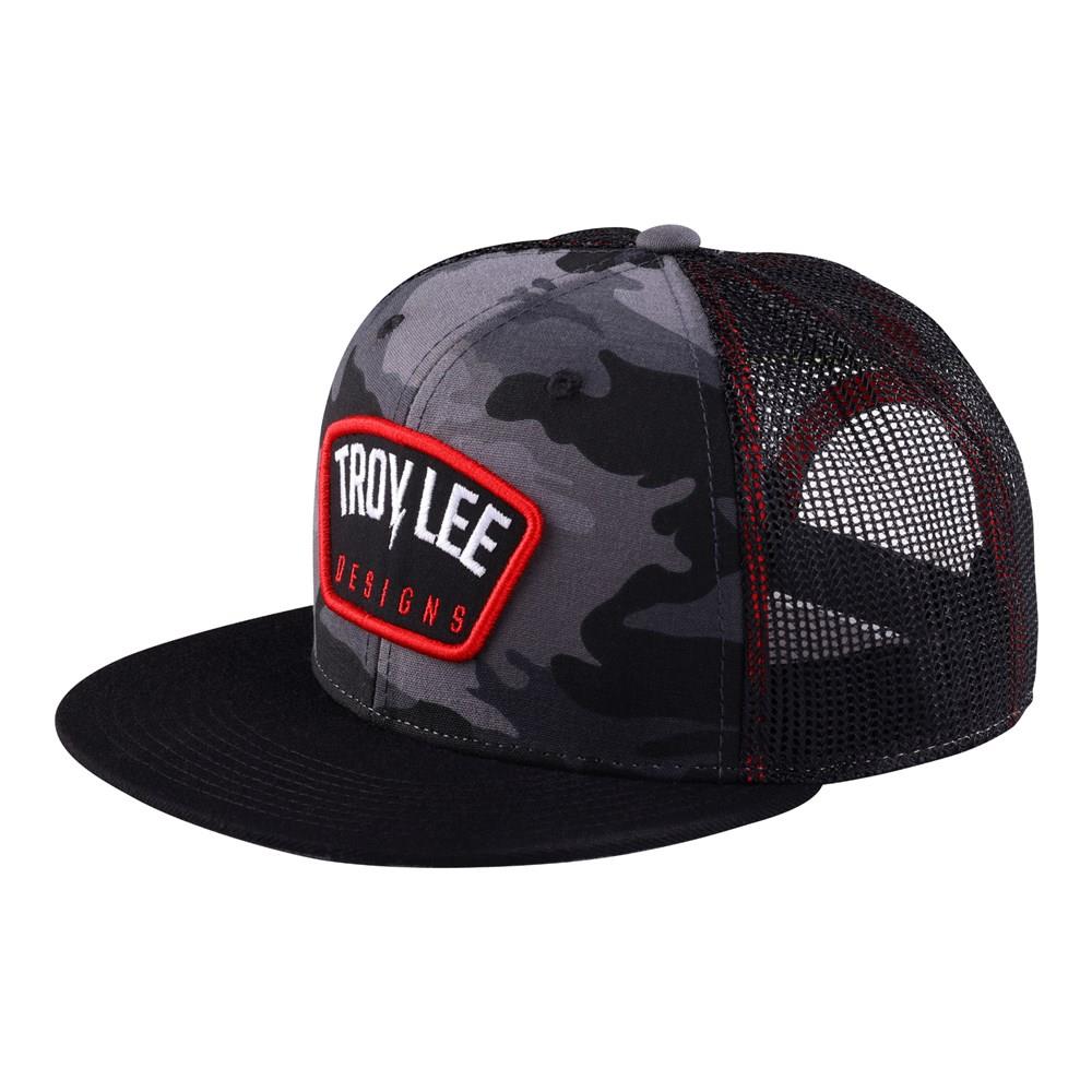 Troy Lee Designs Trucker Snapback Bolt Black Camo - Image 1