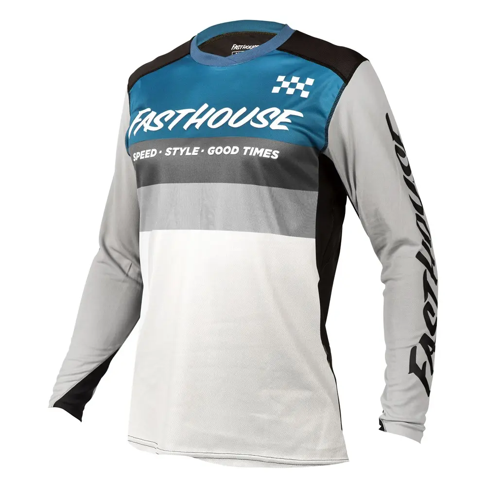 Fasthouse Alloy Kilo Long Sleeve Jersey Slate/White