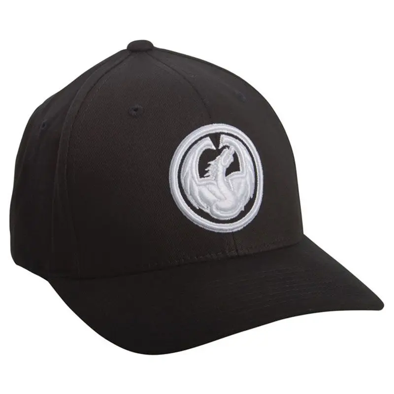 DRAGON GOGGLE CORP FLEX-FIT CAP BLK LG/XL