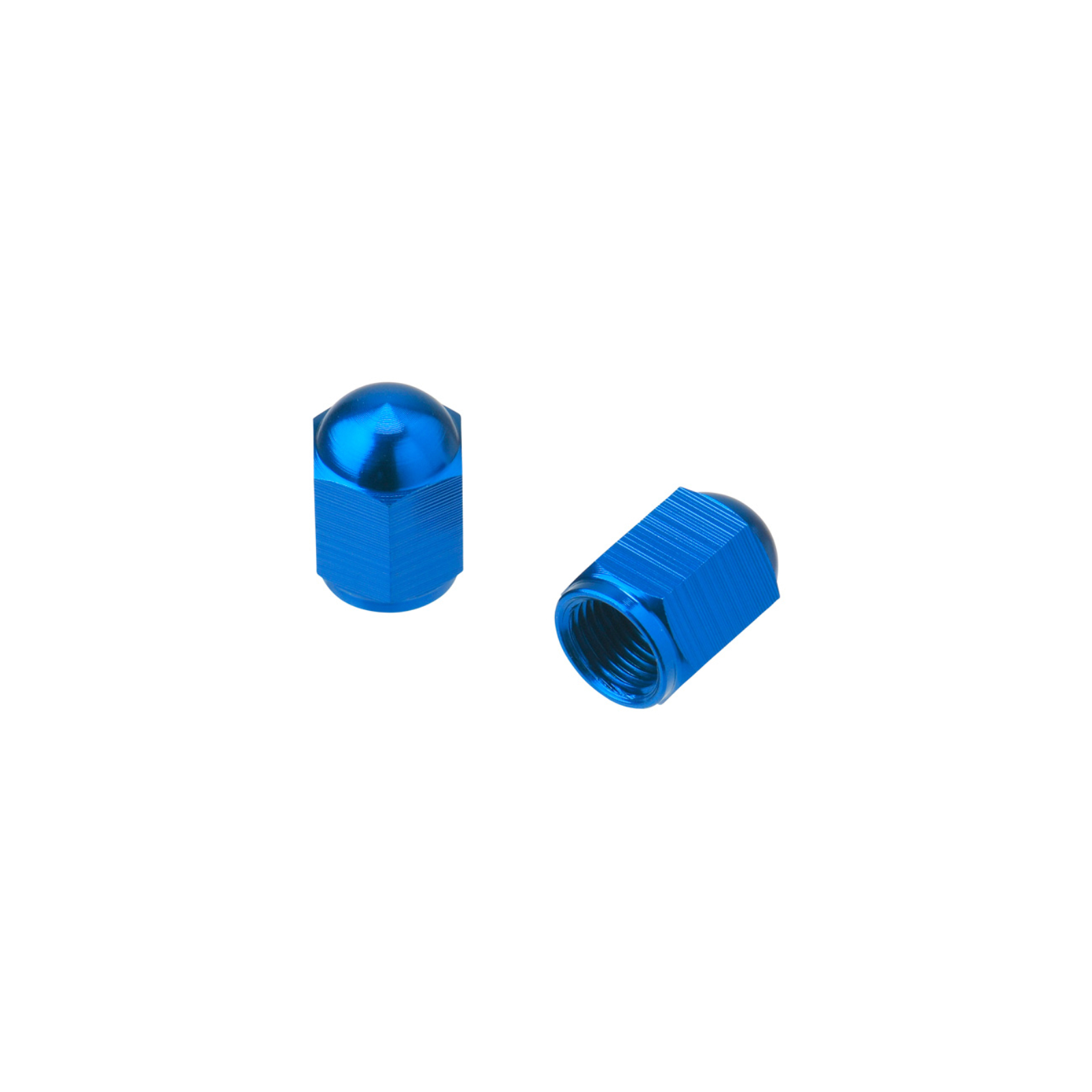 DRC ALUMINUM VALVE CAPS 2PCS H-BLUE - Image 1
