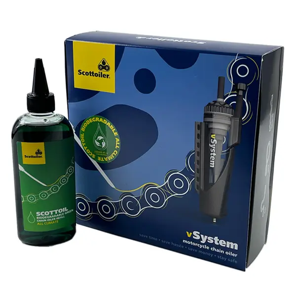 SCOTTOILER vSYSTEM WITH BIODEGRADABLE GREEN OIL