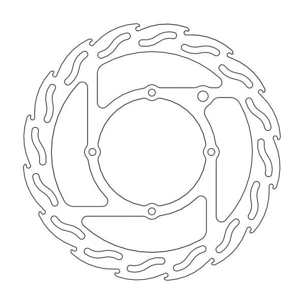 BRAKE DISC FRONT MOTO MASTER FLAME 240MM GAS GAS MC85 2021 HUSQVARNA - Image 1