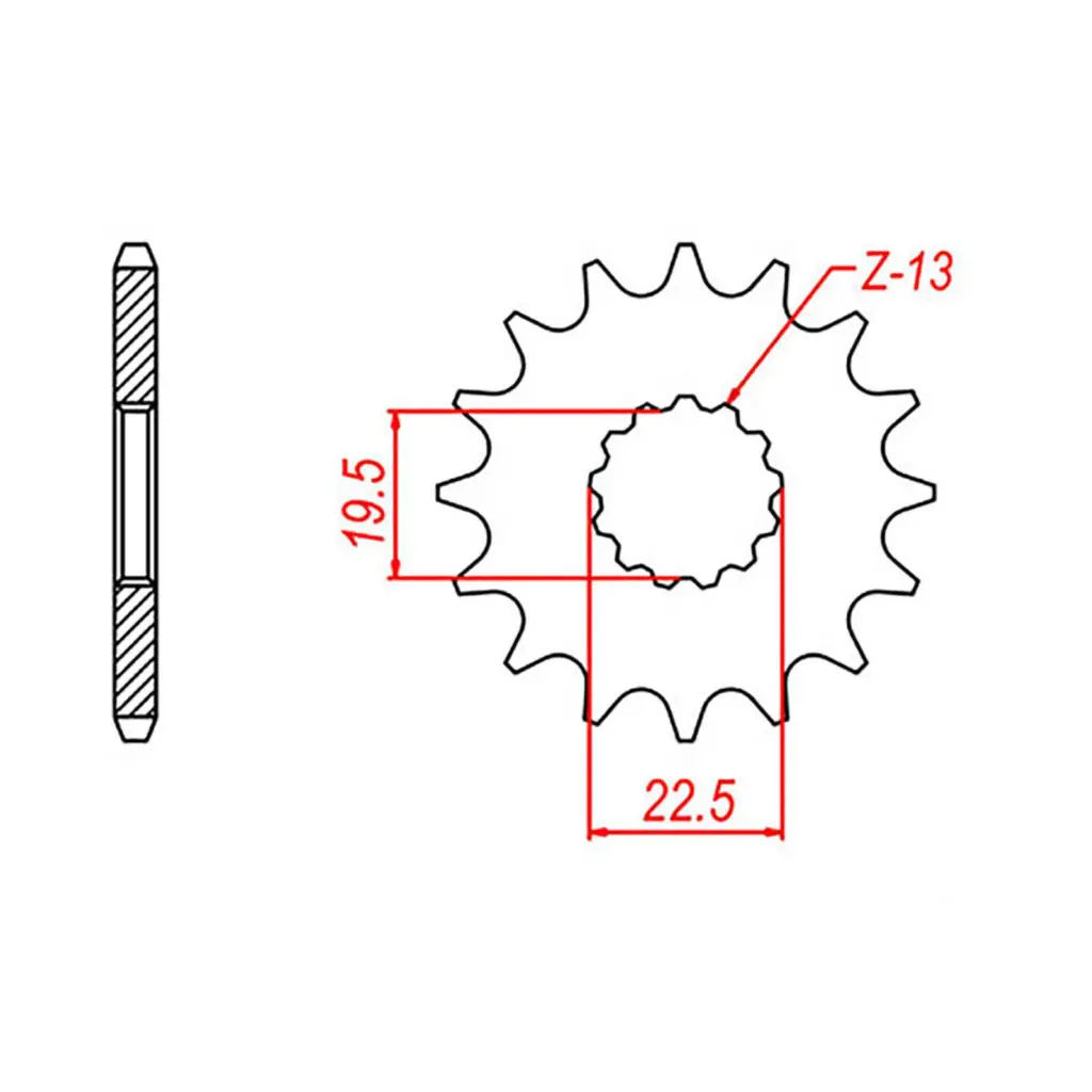 SPKT FRONT OE STEEL 433 14T #525