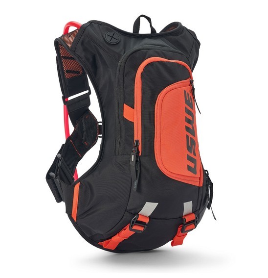 USWE Moto Hydro 8L Dirt Biking Hydration Pack Black/Orange - Image 1