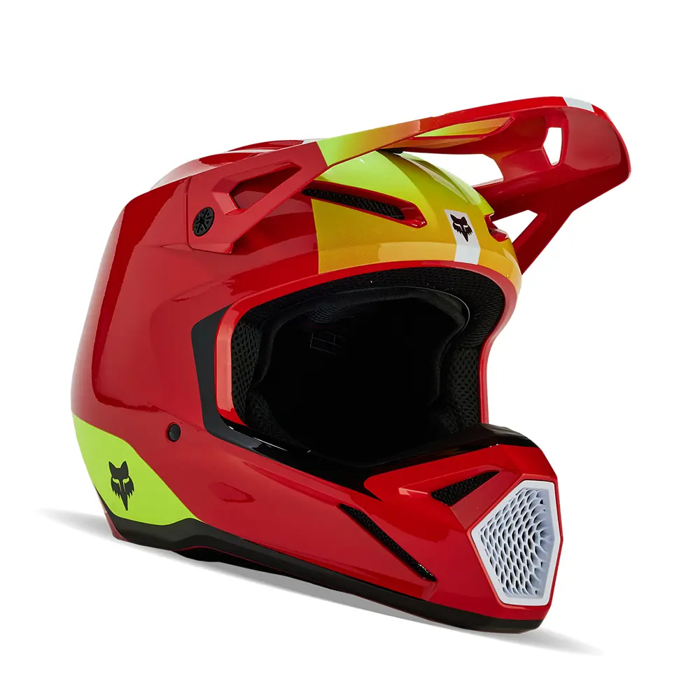 Fox V1 Ballast Motocross Helmet Youth Flo Red