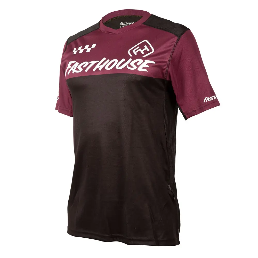 Fasthouse Alloy Block Short Sleeve Jersey Maroon/Black