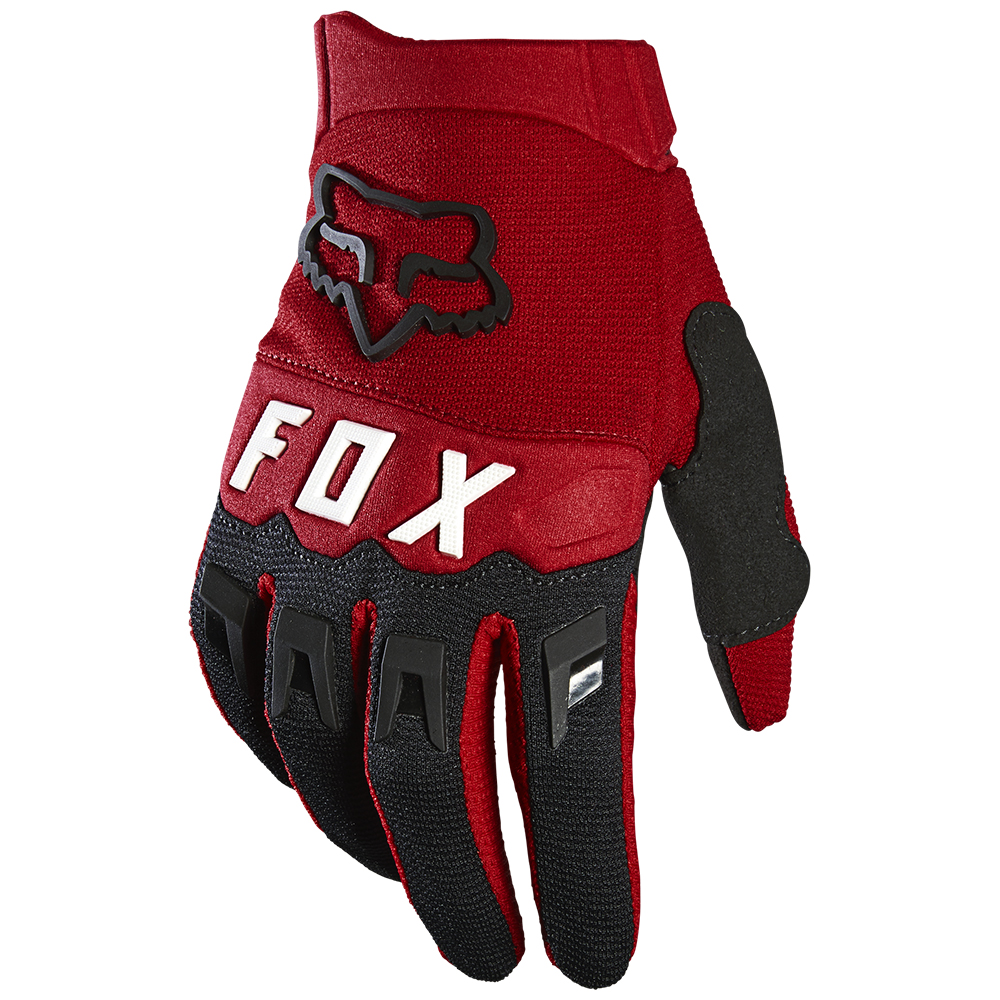 Fox Dirtpaw Youth Red Motocross Gloves - Image 1