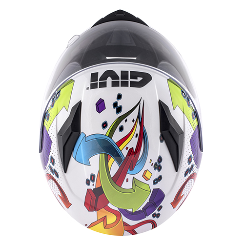 J04 JUNIOR FULL FACE HELMET WHITE YOUTH SMALL - Image 5