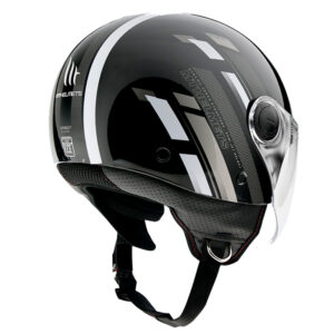 MT Street Scope Open Face Helmet Black/Grey - Image 3