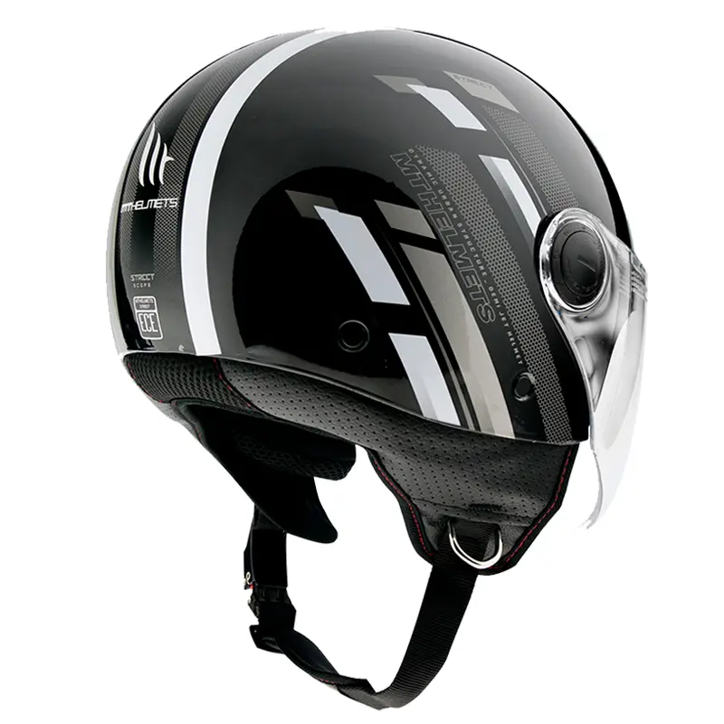 MT Street Scope Open Face Helmet Black/Grey