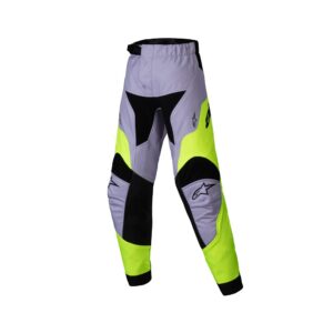 Alpinestars Kids Racer Veil Motocross Pants Gray/Yellow Fluoro - Image 1