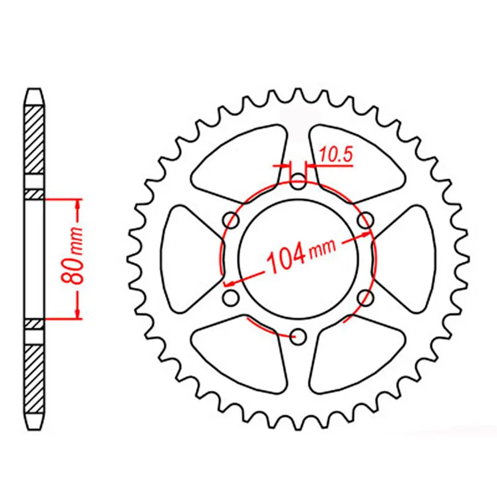 SPKT REAR OE STEEL 501 41T #630