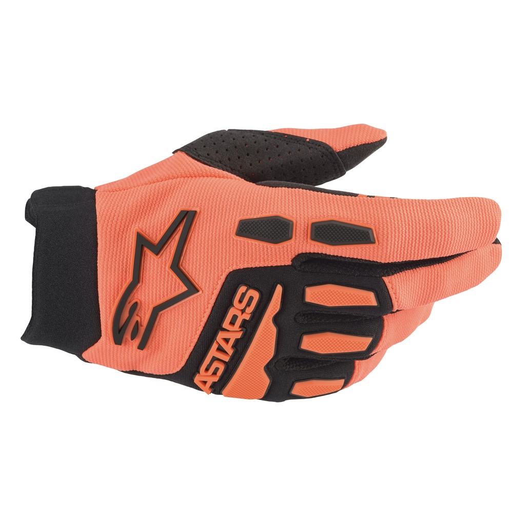 Alpinestars Full Bore Youth Orange/Black Motocross Gloves - Image 1