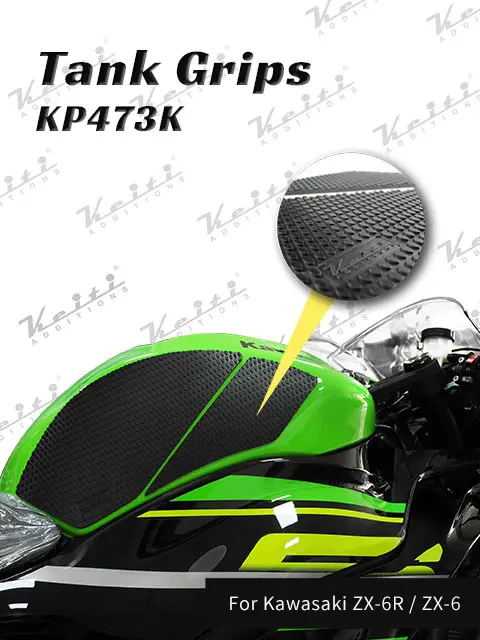 KEITI TANK GRIPS KAWASAKI NINJA 400 KP472K [BLACK] NS