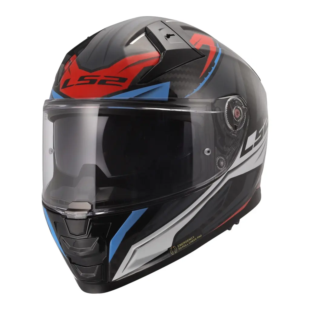 LS2 FF811 Vector II C Savage Road Helmet White Blue Red