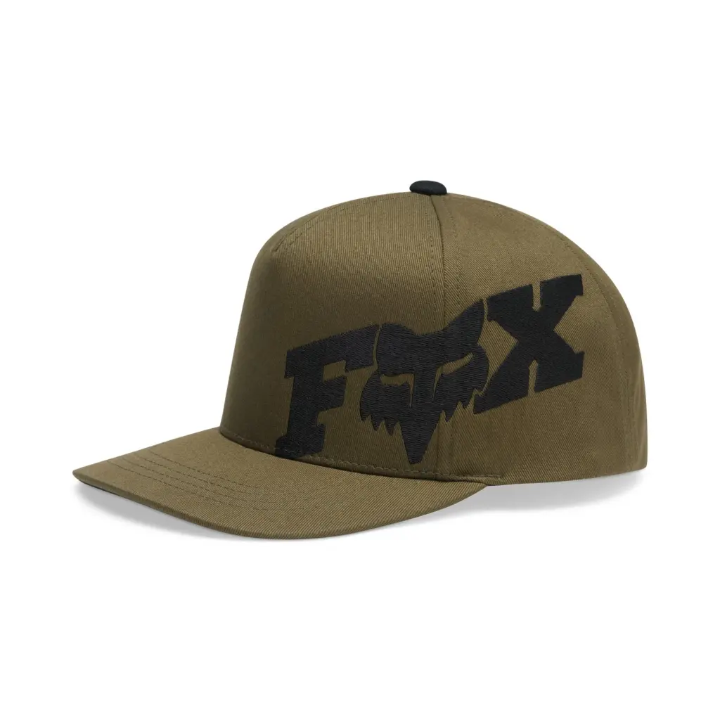 Fox Head X Snapback Hat Youth Olive Green