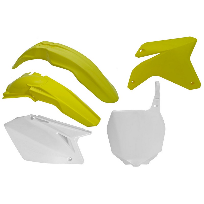 PLASTIC KIT RTECH FRONT & REAR FENDERS SIDEPANELS & RADIATOR SHROUDS & FRONT NUMBERPLATE RMZ450 - Image 1