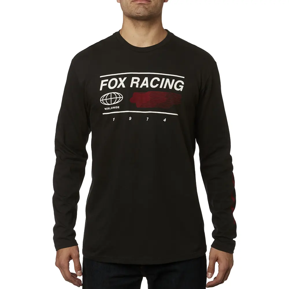 Long Sleeve Tee Fox Global Black