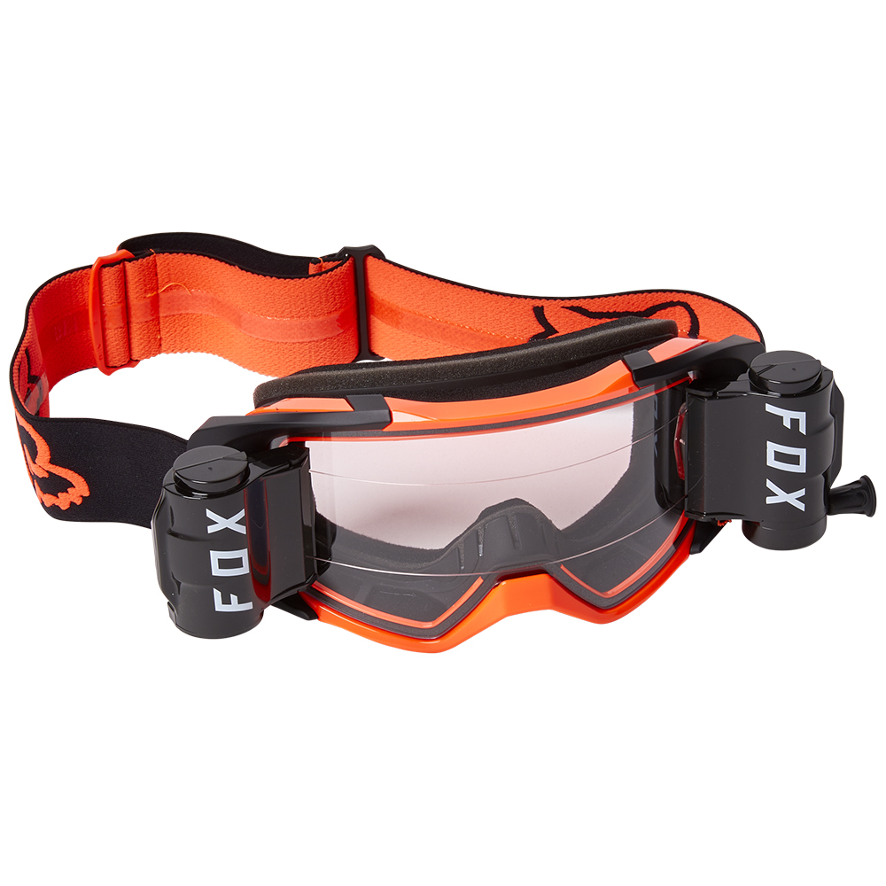 Fox Vue Stray Roll Off Black/Orange Motocross Goggles - Image 1