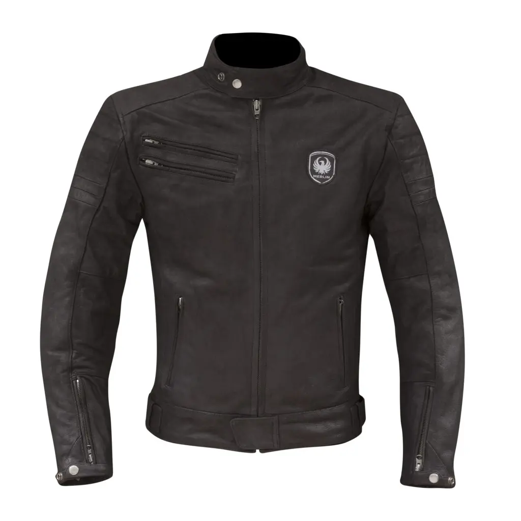 Merlon Alton Heritage Leather Road Jacket Black