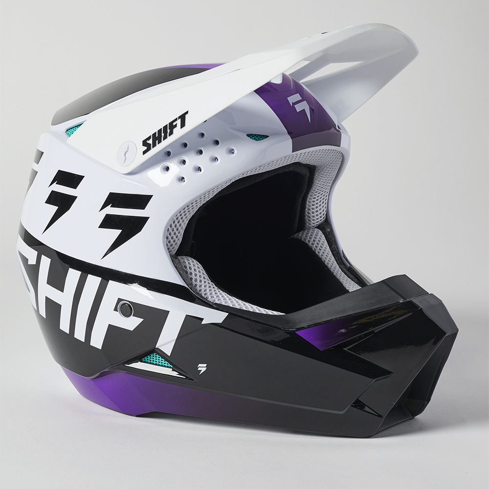 Motocross Helmet Shift White Label UV White/Ultraviolet - Image 1
