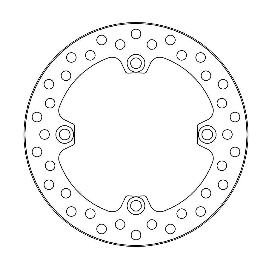 REAR BRAKE DISC MOTO MASTER VINTAGE HONDA CR125R CR500R 89-01 CR250R 89-96 - Image 1