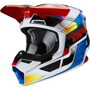 Motocross Helmet Fox V1 Yorr Youth Blue/Red - Image 1