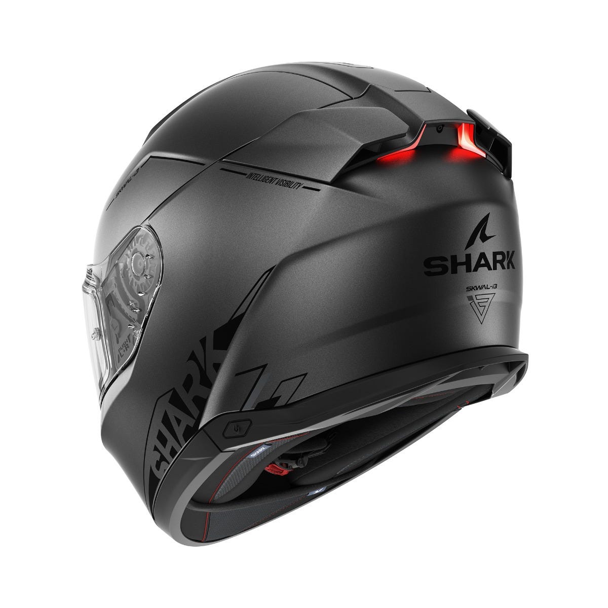 SHark SKWAL i3 Blank SP Road Helmet Matte Ant/ Black/ Silver - Image 3