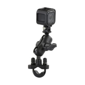 Ram H-Bar U-Bolt Double Ball Mount With Action Camera Adapater - Image 2