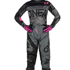 Oneal Element Racewear Ladies Grey/Pink Motocross Pants - Image 3