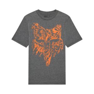 Fox Image Print Hd Tee Youth Heather Dark Grey - Image 2